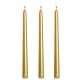 Set 10 Lumanari pentru Masa Duni Antique, 26 cm, Aurii, Lumanari Aurii pentru Masa, Lumanari Decorative Masa, Set Lumanari Lungi pentru Decor, Set Lumanari Aurii Decorative pentru Interior, Lumanare Aurie Decorativa