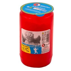 Rezerva Candela Rosie, Timp de Ardere 2.5 Zile, 96x56 mm, 130 g, Parafina pe Baza de Ulei, Rezerva Candela pe Baza de Ulei, Lumanare Rezerva, Lumanare pe Baza de Ulei, Lumanare Tip Candela, Rezerva Candela cu Ulei