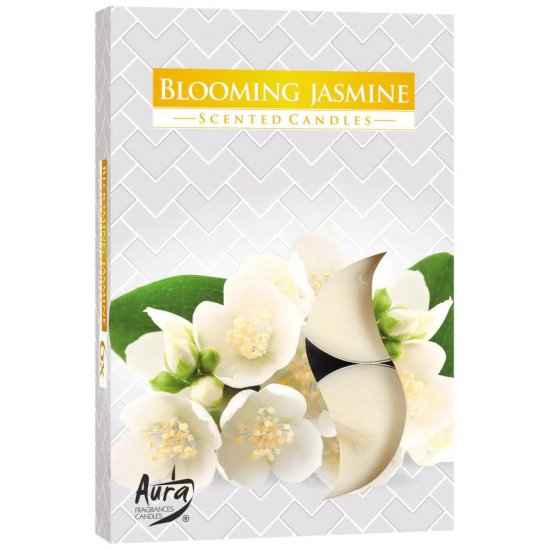 Set 6 Lumanari Parfumate Tip Pastila Aura Blooming Jasmine, Parfum de Iasomie, Lumanari Parfumate, Lumanari Pastila, Lumanare Tip Pastila, Pastile Lumanari Parfumate, Lumanare cu Parfum, Lumanare Parfum Iasomie, Lumanare Jasmine, Lumanare Pastila