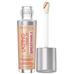Fond de Ten Rimmel Lasting Finish Breathable 25h, 103 True Ivory, 30 ml, Fond de Ten cu Acoperire, Fond de Ten cu Acoperire Medie, Fond de Ten Rezistent, Fond de Ten Zilnic, Fond de Ten Rimmel London, Fond de Ten Lasting Finish Radiance