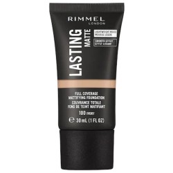 Fond de Ten Rimmel Lasting Matte, 100 Ivory, 30 ml, Fond de Ten cu Acoperire, Fond de Ten Efect Mat, Fond de Ten cu Acoperire Mare, Fond de Ten Rezistent, Fond de Ten Zilnic, Fond de Ten Rimmel London, Fond de Ten Lasting Finish Matte
