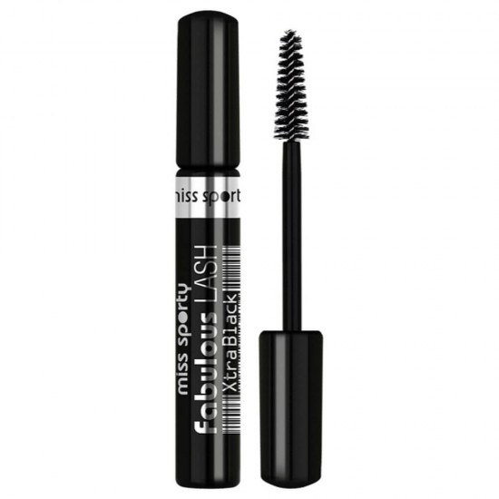 Mascara Miss Sporty Fabulous Lash, Extra Black, 8 ml, Mascara Fabulous Lash, Mascara Extra Black, Mascara pentru Gene Lungi, Mascara pentru Alungire, Mascara pentru Volum, Mascara Neagra, Rimel pentru Volum, Rimel pentru Alungire