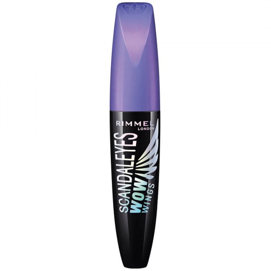 Mascara RIMMEL LONDON Scandal Eyes Wow Wings, 003 Extreme Black, 12 ml, Mascara pentru Volum, Mascara Neagra, Mascara pentru Definire, Mascara pentru Alungire, Mascara Rezistenta la Transfer, Rimel pentru Gene, Rimel pentru Volum