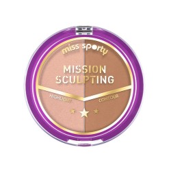 Pudra de Conturare Miss Sporty, Mission Sculpting, 002 Dark, 9 g, Pudra Conturare Miss Sporty, Pudra Conturare 002