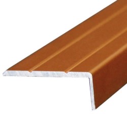 Profil Aluminiu pentru Trepte, 25x10 mm, 1 m, Bronz, Model 3126, Profil Trepte, Profil pentru Treapta, Profil Protectie Trepte, Profil pentru Protectia Treptelor, Profil pentru Trepte, Profile pentru Trepte, Profile Trepte