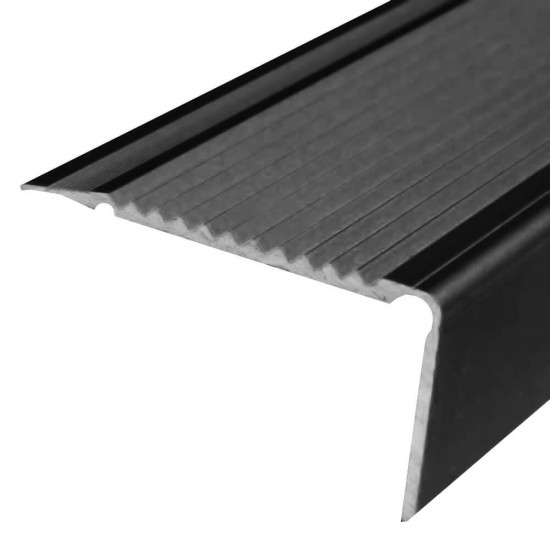 Profil pentru Treapta din Aluminiu, 45x23 mm, 0.9 m, Culoare Grafit, Profil Trepte, Profil Aluminiu pentru Treapta