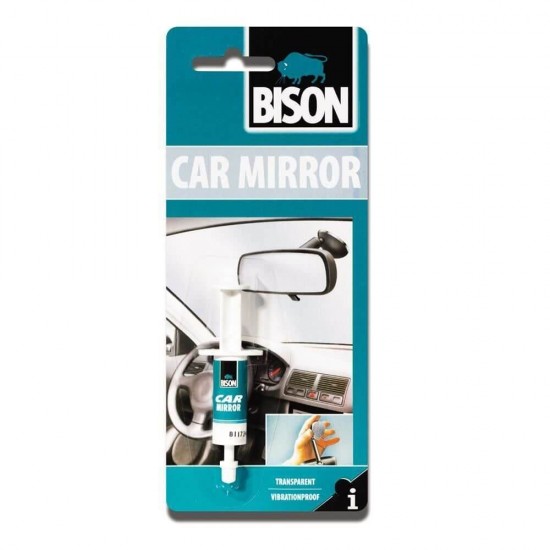 Adeziv BISON Car Mirror, 2 ml, Adeziv pentru Oglinda Retrovizoare, Adeziv pentru Oglinzi Retrovizoare, Adeziv Lipire Oglinzi Retrovizoare, Adezivi pentru Materiale de Sticla, Adeziv Montaj