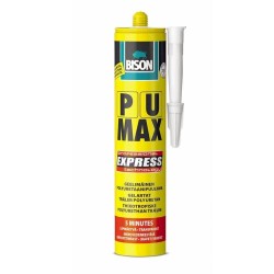 Adeziv Poliuretanic Lemn Bison PU MAX Timber Express, 310 ml, Adeziv Poliuretanic pentru Lemn, Adezive Rezistente la Apa, Amenajari Interioare, Adeziv D4 pentru Lemn, Adeziv Cadre din Lemn pentru Ferestre, Adeziv pentru Panouri din Lemn