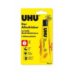 Adeziv Universal Uhu Flex&Clean, 20 g, Adezive Universale, Adeziv Transparent pentru Lipit, Adeziv pentru Ceramica, Adeziv pentru Materiale de Sticla, Adezive Transparente de Lipit, Lipici Transparent, Lipiciuri pentru Hartie si Carton