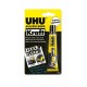 Adeziv Universal Uhu Kraft Flex&Clean, 18 g, Adezive Universale, Adeziv Transparent pentru Lipit, Adeziv pentru Ceramica, Adeziv pentru Materiale de Sticla, Adezive Transparente de Lipit, Lipici Transparent, Lipiciuri pentru Hartie si Carton