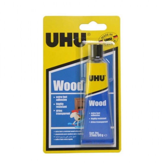 Adeziv pentru Lemn Uhu, 27 ml, Adezive pentru Suprafete de Lemn, Adeziv Transparent pentru Lipit, Adeziv pentru Lemn, Adeziv pentru Materiale de Lemn, Adezive Transparente de Lipit Lemnul, Lipici Transparent, Lipiciuri pentru Lemn