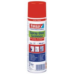 Adeziv Tip Spray Tesa, 500 ml, Adeziv pentru Lipirea Plasticului, Adeziv pentru Materiale Texile, Adeziv Spray pentru Carton, Adeziv Spray Lipirea Cauciucului
