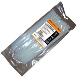 Set 100 Coliere Fixare Nylon, 3.6x200 mm, Alb, Colier din Nylon pentru Fixare, Colier de Plastic, Coliere de Plastic, Colier de Unica Folosinta, Soricei de Plastic, Soricei de Nylon, Coliere de Plastic 20 cm, Colier Plastic pentru Prindere