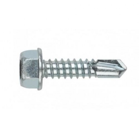 Set 250 Suruburi Autoforante cu Cap Hexagonal, 4.8x22 mm, Surub Cap Hexagonal, Surub
