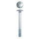 Set 50 Suruburi Metrice Cap Torbant, 8x120 mm, Zincate, DIN603-4.8, Suruburi Metrice Zincate cu Cap Torbant, Surub Metric Zincat cu Cap Torbant, Surub cu Filet Metric, Surub cu Cap Bombat si Gat Patrat, Surub Zincat Alb