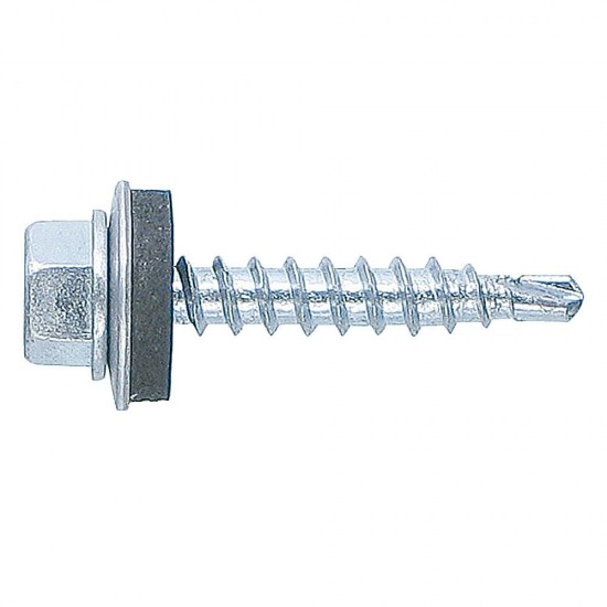 Set 250 Suruburi cu Saiba Autoforante pentru Metal RAL3011, 4.8x35 mm, Surub Tabla, Surub, Surub Tabla Autoforant