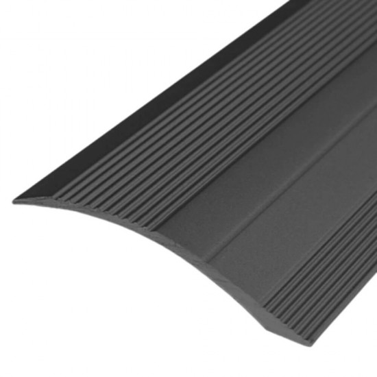 Profil de Trecere din Aluminiu TVA25, 0.9 m, Grafit, Diferenta de Nivel, Profil de Trecere, Profil de Trecere Pardoseli, Profil de Trecere Aluminiu, Profil de Trecere pentru Diferenta de Nivel, Profil Trecere Pardoseli