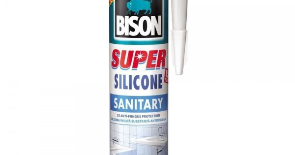 Silicon Sanitar Super Bison, 280 ml, Alb, Mastic Etansare, Bison Super ...