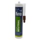 Silicon Neutral Rino, Maro, 280 ml, pentru Materialele de Constructie Poroase sau Neporoase, Silicon Neutral Rino, Silicon Universal Maro, Silicon Pentru Baie si Bucatarie, Silicon Etansare Spatii Sanitare, Mastic Etanseizant Neutral