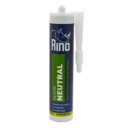 Silicon Neutral Rino, Transparent, 280 ml, pentru Materialele de Constructie Poroase sau Neporoase, Silicon Neutral Rino, Silicon Universal Transparent, Silicon Pentru Baie si Bucatarie, Silicon Etansare Spatii Sanitare, Mastic Etanseizant Neutral