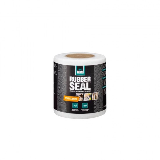 Banda Textila Armare BISON Rubber Seal, 10cm x10 m, Utilizabil Impreuna cu Bison Rubber Seal, pentru a Acoperi Crapaturi Goluri, Material Textil pentru Hidroizolatie Bison, Accesorii Hidroizolatii Bison Rubber Seal