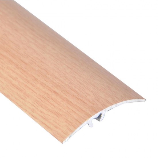 Profil de Trecere cu Functie Dubla cu Surub Ascuns, Aluminiu, 50 mm x 0.9 m, Culoare Fag, Profil Trecere, Profil Trecere Gresie, Profil Trecere Parchet
