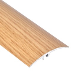 Profil de Trecere cu Functie Dubla cu Surub Ascuns, Aluminiu, 50 mm x 0.9 m, Culoare Stejar Deschis, Profil Trecere, Profil Trecere Gresie, Profil Trecere Parchet