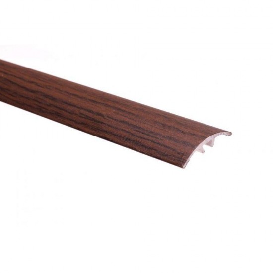 Profil de Trecere cu Functie Dubla cu Surub Ascuns, Aluminiu, 50 mm x 2.7 m, Culoare Wenge, Profil Trecere, Profil Trecere Gresie, Profil Trecere Parchet