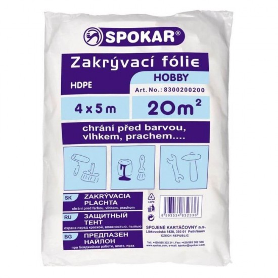 Folie Protectie Suprafete, 4x5 m, Folie Protectie Impotriva Stropilor de Vopsea, Folii de Protectie Suprafete, Folie de Protectie Mobila, Folie de Protectie Mobilier, Folie de Protectie pentru Zugravit, Folii de Protectie Vopsire Pereti