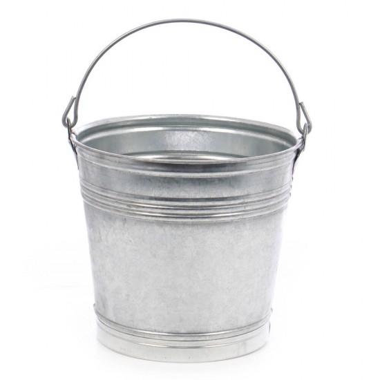 Galeata Zincata, Capacitate 12 L,  Galeata din Metal, Galeata pentru Fantana, Galeata cu Maner, Accesorii Casa, Galeata Apa 12 L, Galeata Zincata Uz Casnic, Galeata pentru Constructii
