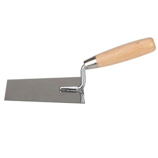 Mistrie M02 Otel, Maner din Lemn, 180 mm, Mistrie Otel, Mistrie Maner Lemn, Mistrie 180 mm, Mistrie Clasica, Mistrie Standard, Mistrie Trapezoidala, Mistrie Zidarie, Unelte pentru Tencuit, Unelte pentru Vopsit si Tencuit, Mistrie Tencuit