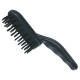 Perie de Sarma Antirugina, cu 4 Randuri, Neagra, Perie pentru Curatare Ruginei, Perii de Indepartare a Ruginei, Perii Industriale, Accesorii Slefuire, Perie Manuala Antirugina, Perii de Sarma Antirugina