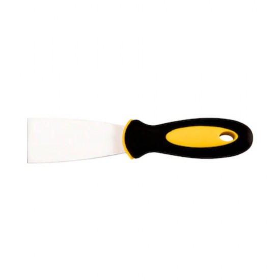 Spaclu TOPEX , Inox, Maner Bi-Material, 100 mm, 1 buc, Spaclu Maner Ergonomic, Spaclu pentur Tencuiala, Spaclu Tencuieli, Spaclu Lama de Inox, Spaclu de Inox, Spaclu 100 mm, Spaclu Inox pentru Tencuiala, Spaclu din Inox Tencuieli