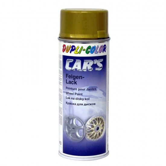 Vopsea Spray Jante Dupli-Color Car's, 400 ml, Auriu, Vopsea de Jante, Spray pentru Vopsit Jante, Vopsea Spray Aurie, Vopsea pentru Jante, Spray Vopsea Aurie Jante, Spray Colorat pentru Jante, Vopsea Aurie pentru Jante