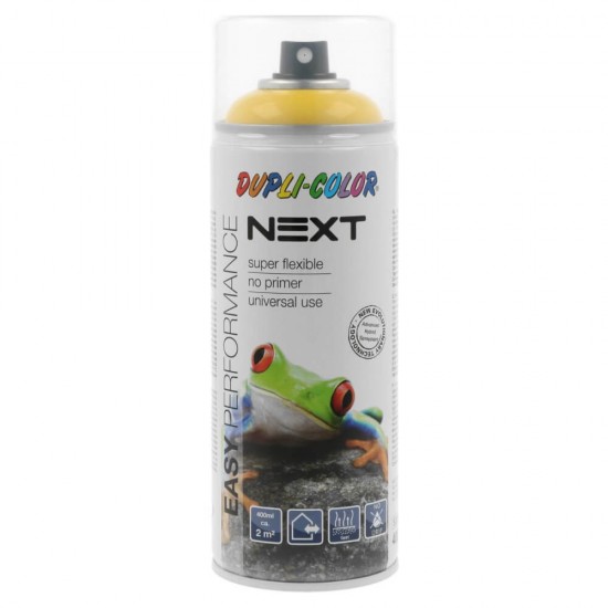 Vopsea Spray Duplicolor Next, 400 ml, Galben Lucios, Vopsea Spray, Vopsea Spray Next, Vopsea Duplicolor, Vospea Spray Duplicolor, Spray DIY, Vopsea Spray DIY, Vospea Sray Satin-Mat, Spray Vopsit Obiecte