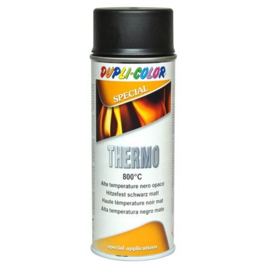 Vopsea Spray Negru Grade DUPLI-COLOR Thermo, 400 ml, Rezistenta la Temperatura de 800, Vopsea Spray Decorativa, Vopsea Spray Neagra, Vopsea Rezistenta la Caldura, Spray Vopsea Termorezistenta, Vopsea Rezistenta la Temperaturi Ridicate