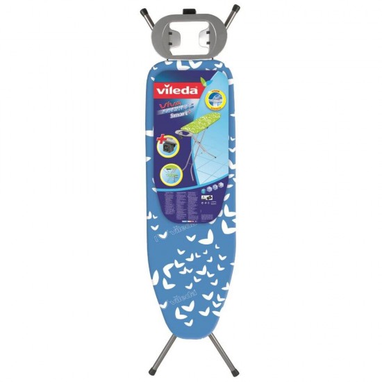 Masa de Calcat Vileda Smart Plus, 114×34 cm, cu Suport Fier de Calcat si Priza Electrica, Multicolor, Masa de Calcat Haine, Masa de Calcat cu Suport pentru Fierul de Calcat, Masa de Calcat cu Priza, Masa de Calcat cu Suport de Fier de Calcat