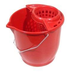 Galeata Rotunda Storcator STERK, 12L, Rosie, Galeti Rotunde cu Storcator pentru Mop, Galeti Plastic cu Storcator, Galeti 12 Litri cu Storcator, Galeata pentru Curatenie, Galeata pentru Mop, Galeti Rotunde cu Storcator, Galeata pentru Uz Casnic