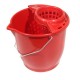 Galeata Rotunda Storcator STERK, 12L, Rosie, Galeti Rotunde cu Storcator pentru Mop, Galeti Plastic cu Storcator, Galeti 12 Litri cu Storcator, Galeata pentru Curatenie, Galeata pentru Mop, Galeti Rotunde cu Storcator, Galeata pentru Uz Casnic