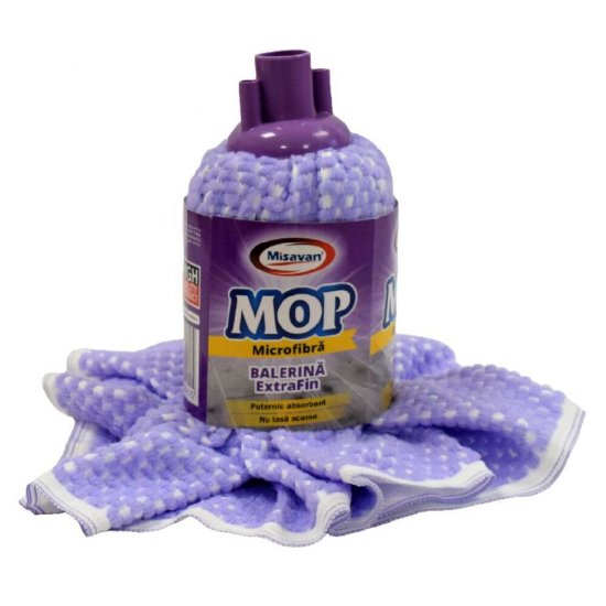 Rezerva Mop Misavan Balerina Extrafin, Microfibra, Mov cu Alb, Rezerva Mop Balerina Extrafin, Rezerva Mop Microfibra, Rezerva Mop Mov, Rezerva Mop Tip Laveta, Rezerva Mop Extrafin, Rezerva Mop Laveta, Cap Mop Balerina Extrafin