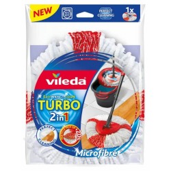Rezerva Mop Vileda Easy Wring Turbo 2 in 1, Microfibra, Alb/Rosu, Rezerva Mop din Microfibra, Rezerva Mop Microfibra, Rezerva Vileda Easy Wring Turbo 2 in 1, Rezerva Mop Alb cu Rosu, Rezerva pentru Mop, Rezerva Mop Triunghiular