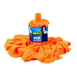 Rezerva Mop Brilli, Microfibra, Fir Continuu, Portocaliu, Rezerva Mop Microfibra, Rezerva Mop Fir Continuu, Rezerva Mop de Microfibra, Rezerva Mop din Microfibra, Rezerva de Mop, Rezerva pentru Mop, Rezerva Mop cu Banda Continua