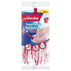 Rezerva Mop Vileda SuperMocio, Microfibra, Alb/Rosu, Rezerva Mop din Microfibra, Rezerva Mop Microfibra, Rezerva Vileda SuperMocio, Rezerva Mop Alb cu Rosu, Rezerva pentru Mop, Rezerva Mop Clasic, Rezerve Mopuri Clasice