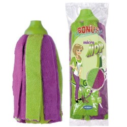 Rezerva Mop din Microfibra BONUS, Mov/Verde, Rezerve Mop, Rezerve Clasice pentru Mop, Rezerve din Bumbac pentru Mop, Rezerva pentru Mop Standard, Accesorii Curatenie, Accesorii Menaj