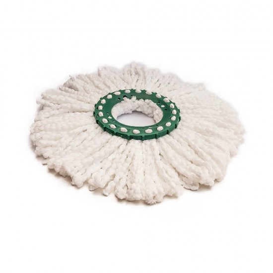 Rezerva Mop Rotativ, 16 cm, Microfibra, Alba, Rezerve pentru Mopuri Rotative, Rezerva pentru Mopuri Rotative, Rezerve pentru Mop Rotativ, Rezerve Articole Menaj, Accesorii Curatenie, Accesorii Menaj