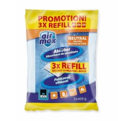 Rezerve Absorbant Umiditate Bison Air Max, 450 g, 3 Buc/Set, Fara Parfum, Rezerve pentru Absorbante de Umiditate Bison Air Max, Absorbant Umiditate Inodor, Rezerva Solida Absorbtie Umezeala, Rezerva Impotriva Umezelii