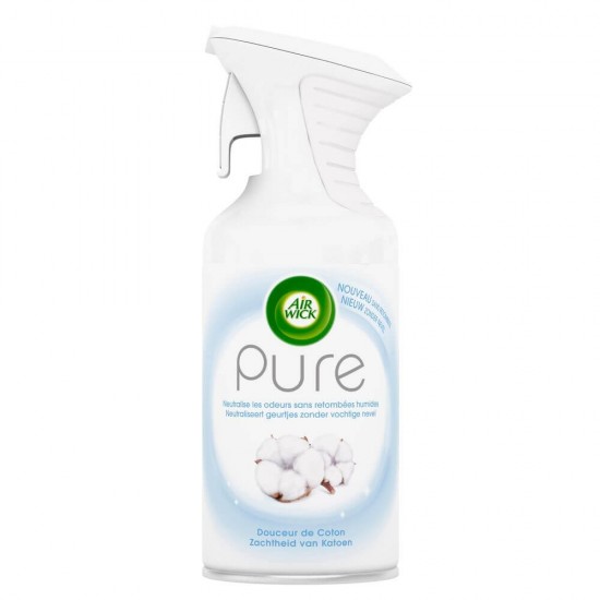 Spray Odorizant Pure AIR WICK, Soft Cotton, 250ml, Parfum Floral, Odorizant Camera, Spray Odorizant de Camera, Odorizant Spray AIR WICK, Spray Parfumat Odorizant, Odorizant Aerosol Spray, Spray de Camera