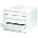 Organizator de Birou cu 5 Sertare, 295x247x355 mm, Plastic Lucios, Alb, Suport pentru Documente, Accesorii Birou