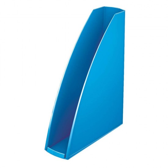 Suport Vertical Documente Leitz Wow, A4, Plastic, Albastru Metalizat, Suport Documente Leitz Wow, Suport Vertical pentru Documente, Suport Birou Documente, Suport de Birou pentru Documente, Suport Acte, Suport Hartii