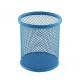 Suport Birou Cilindric Deli Vivid, 91x98 mm, Plasa Metalica Albastra, Suport pentru Pixuri, Suport pentru Pensule, Suport pentru Creioane, Suport pentru Markere, Suport Pixuri Birou, Organizator Pixuri, Organizator Instrumente de Scris Birou